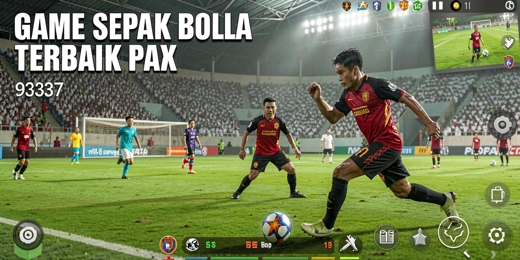 Tampilan gameplay yang menegangkan dalam pertandingan sepak bola.