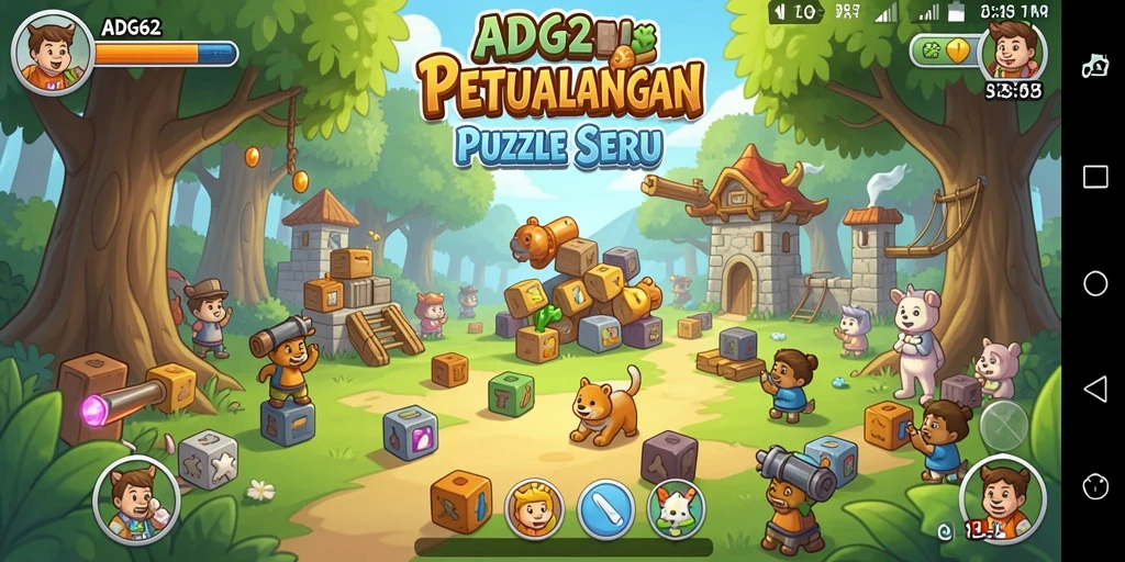Tampilan gameplay ADG62 yang menantang dan menarik.