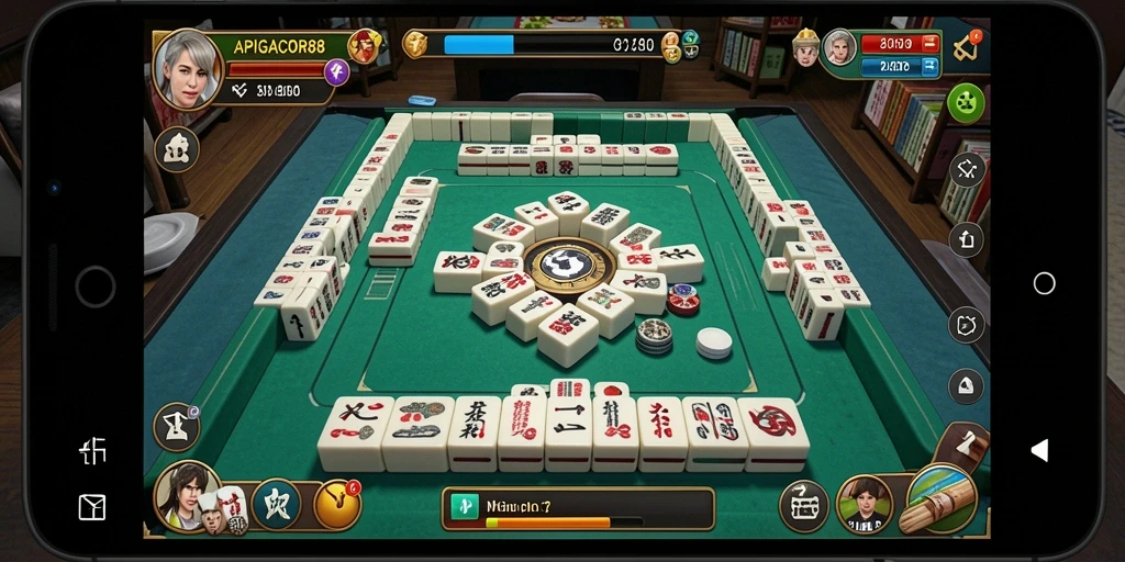 Tampilan gameplay Mahjong yang menarik dan menantang di APIGACOR88.