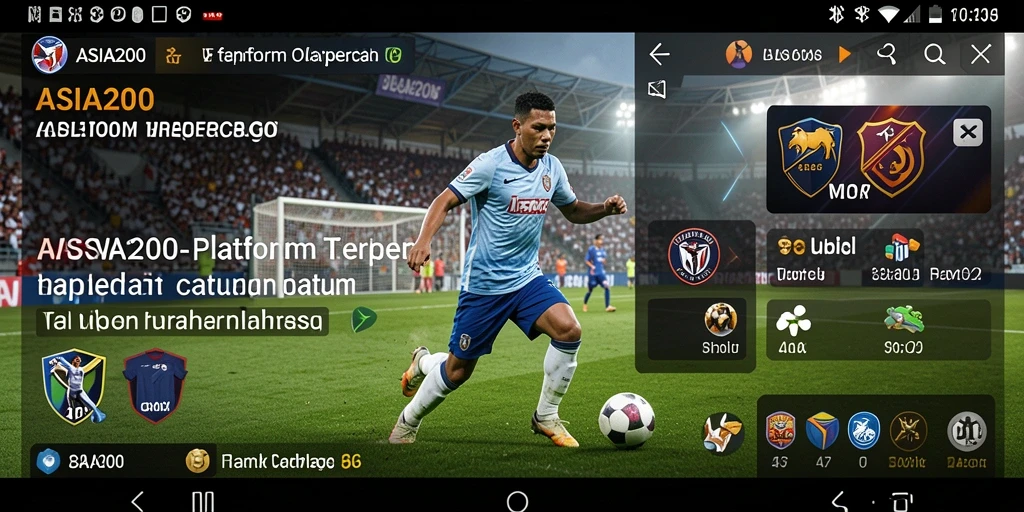 Tampilan menarik dan intuitif dari aplikasi Sportsbook ASIA200.