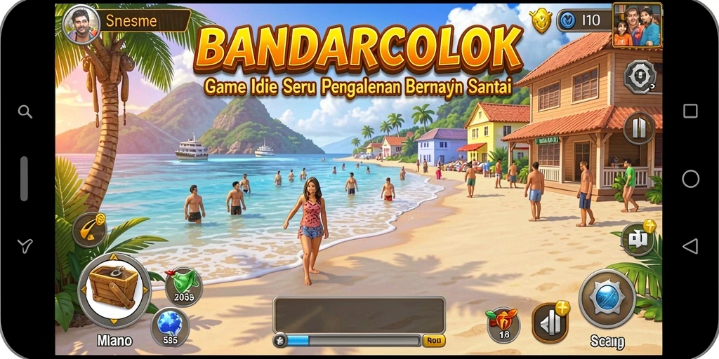 Screenshot utama BANDARCOLOK menunjukkan gameplay santai yang menarik.