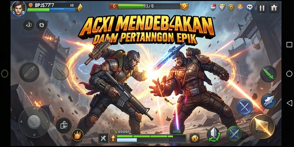 Tangkapan layar utama BPJS777 yang menunjukkan aksi pertarungan yang seru.
