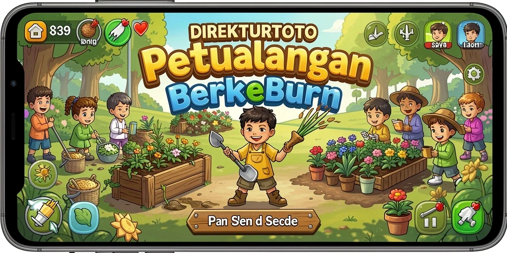 Screenshot utama <strong>DIREKTURTOTO</strong> menampilkan keindahan kebun yang dikelola dengan baik.