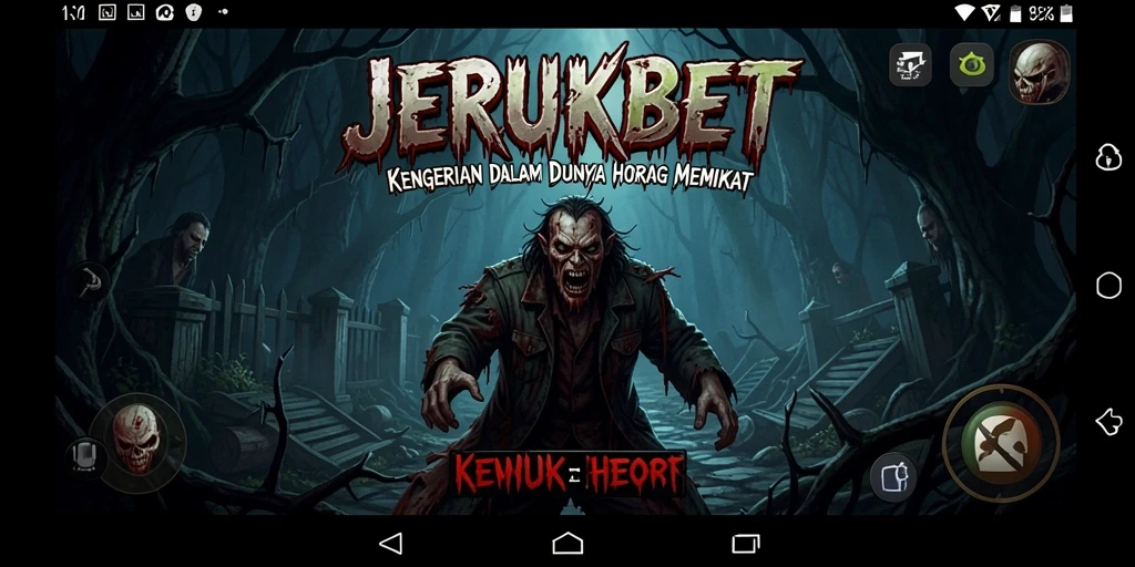 Screenshot gameplay JERUKBET yang menegangkan dan penuh kengerian.