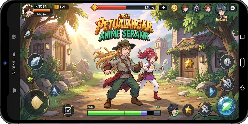 Screenshot gameplay KNO89 menampilkan aksi seru di dunia Anime.