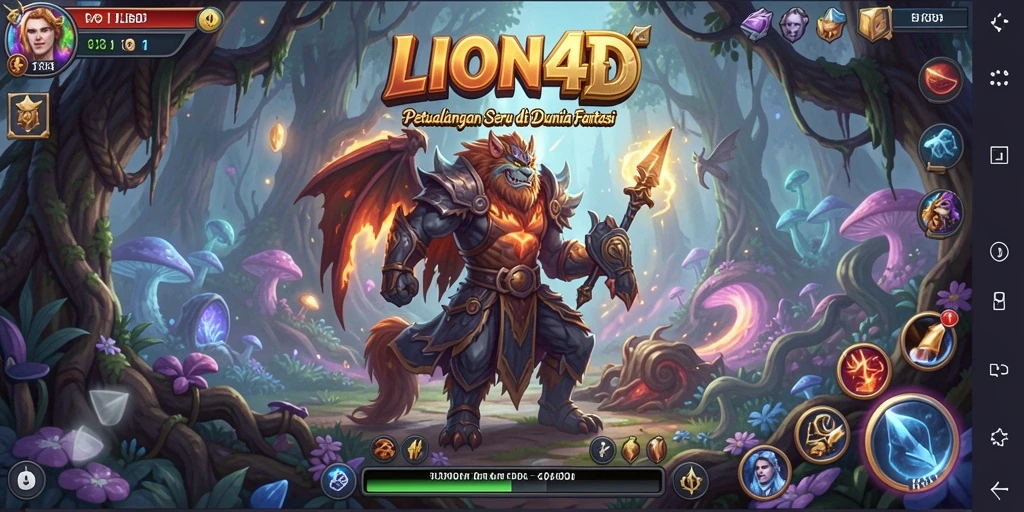 Tangkapan layar menampilkan aksi seru dalam gameplay LION4D.