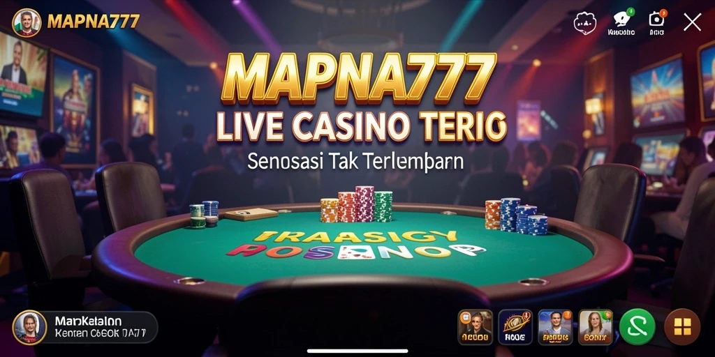 Tampilan menarik dari gameplay Live Casino yang mendebarkan di MAPNA777.