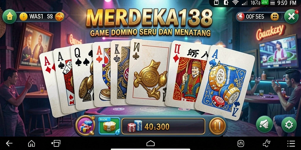 Tampilan gameplay menarik dari permainan domino MERDEKA138