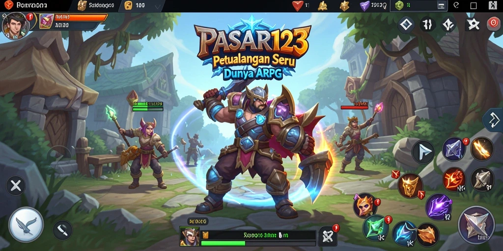 Tangkapan layar utama PASAR123 yang menampilkan aksi seru dalam gameplay ARPG.