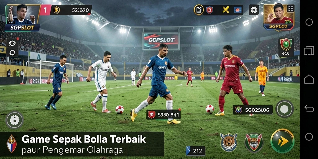 Screenshot SGPSLOT menampilkan gameplay sepak bola yang mendebarkan.