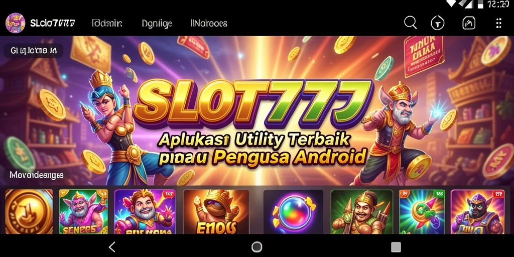 Tangkapan layar SLOT777 menunjukkan antarmuka yang bersih dan fitur utilitas.