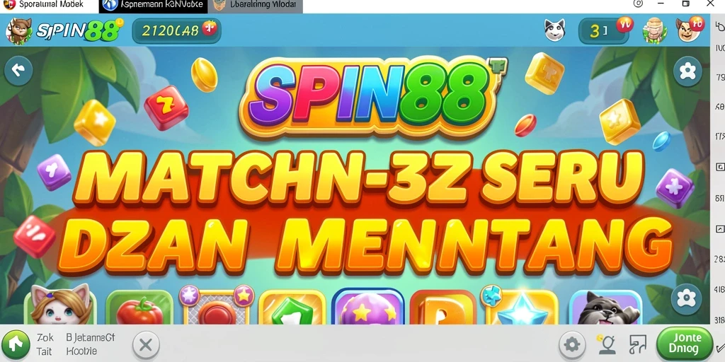 Tampilan gameplay seru dan penuh warna dari SPIN88.