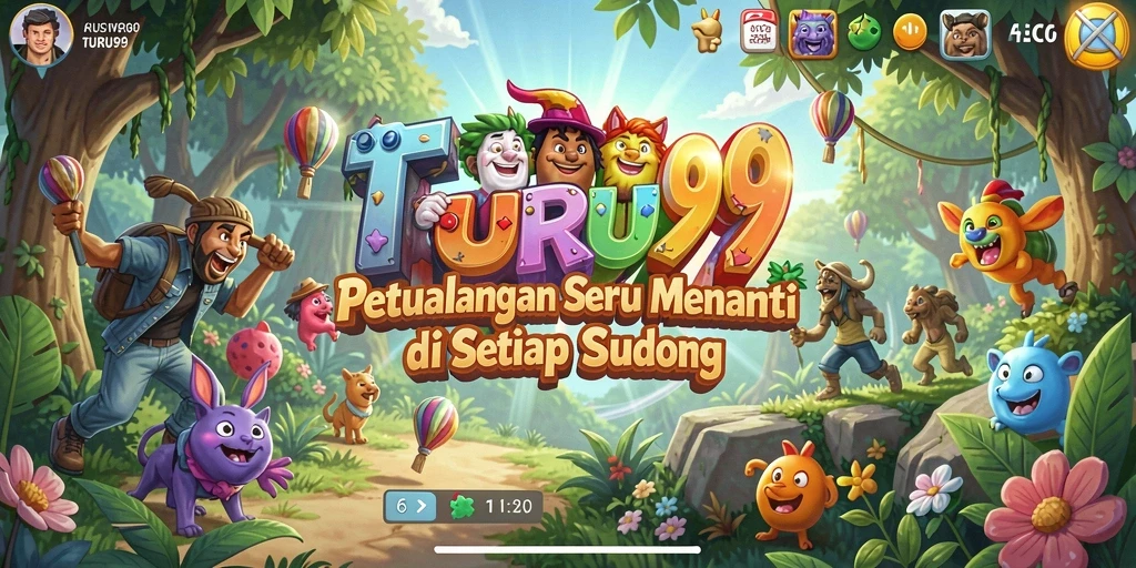 Tampilan gameplay TURU99 yang penuh aksi di dunia petualangan.