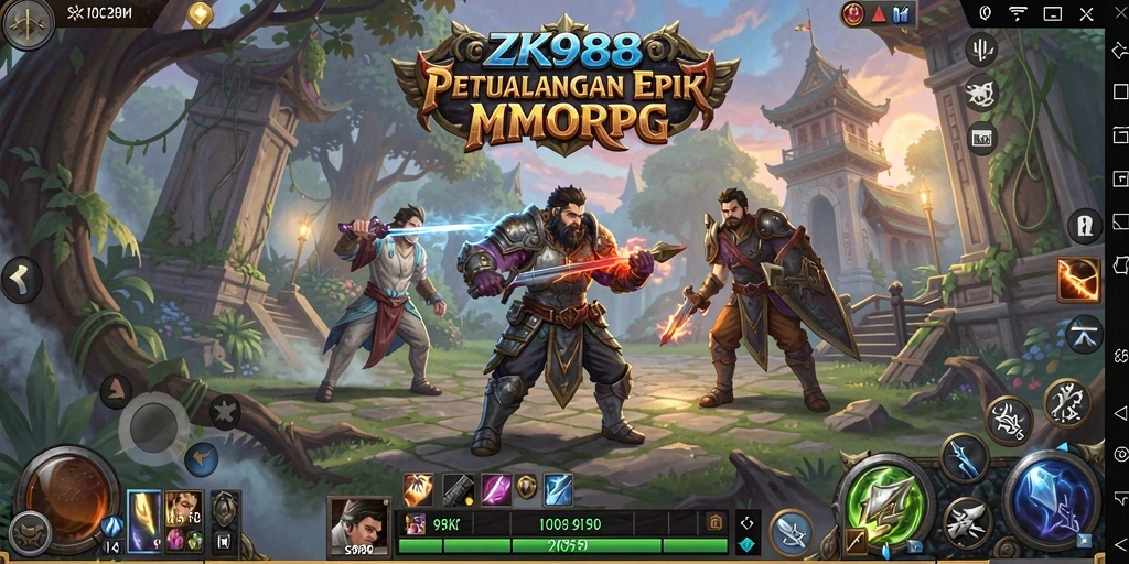 Tampilan gameplay epik dari ZK988 dalam pengalaman MMORPG.